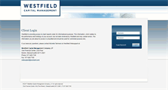 Desktop Screenshot of clients.westfieldcapital.com